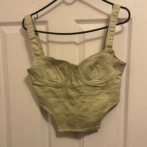 Zara Light Olive Crop Top